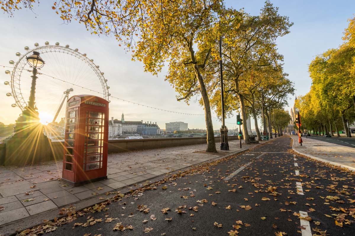 The unique red telephone booths of London