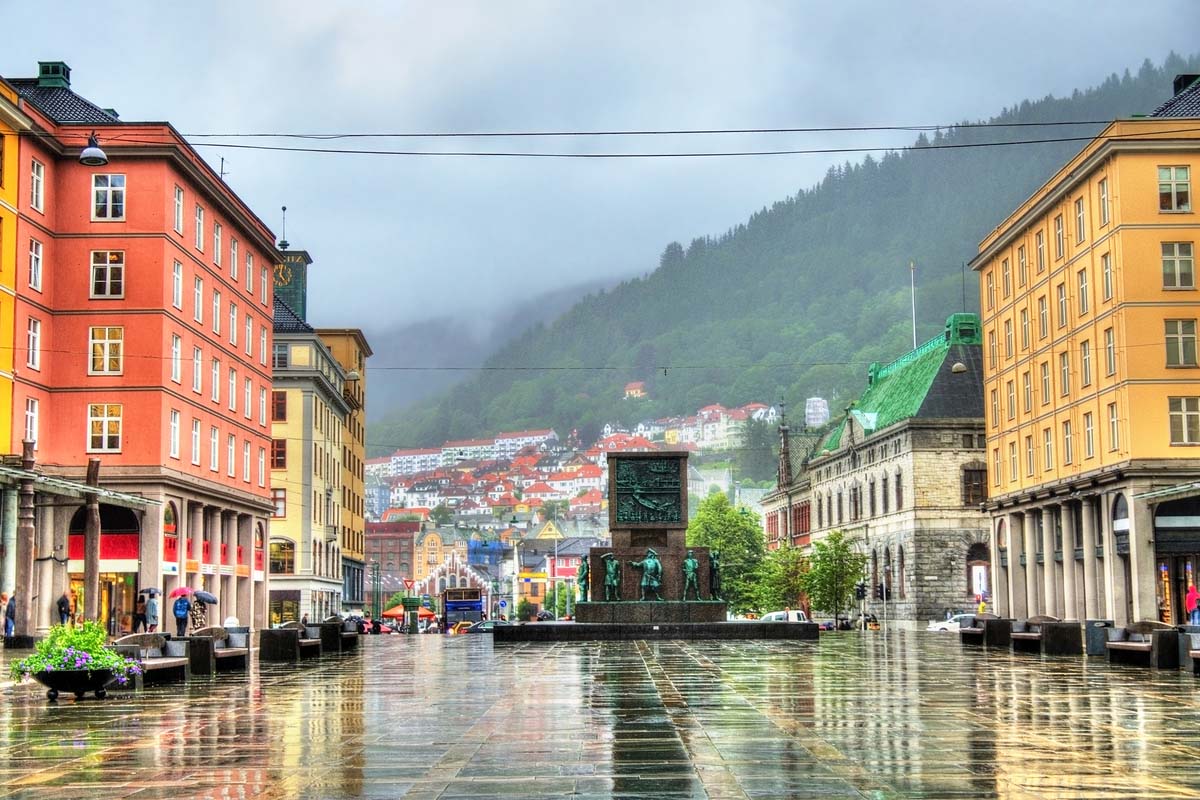 Torgallmenningen, the main square of Bergen