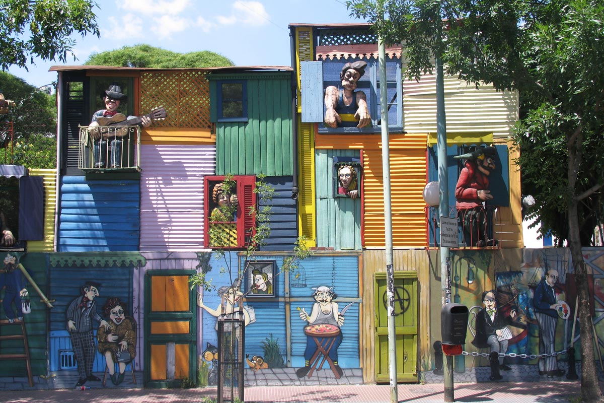 A colourful house in the La Boca neighbourhood of Buenos Aires