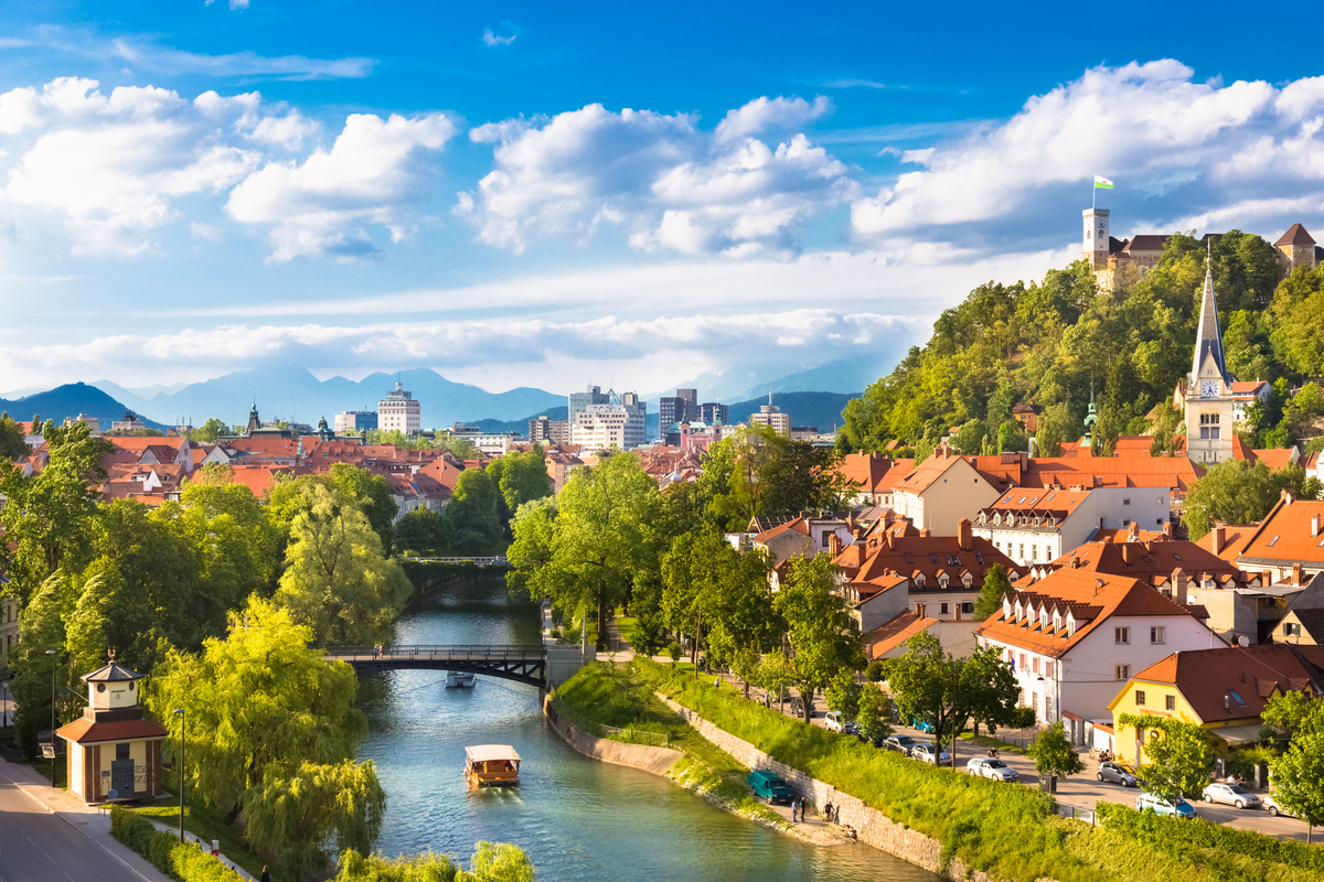 View of Ljubljana Slovenia Earth Day