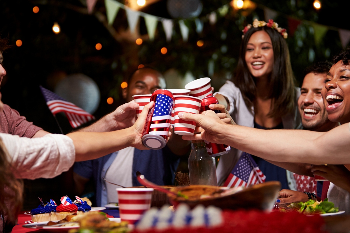 Friends celebrating 4th of July