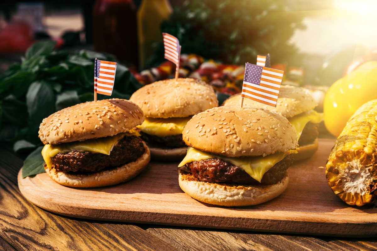 Hamburgers 4th of July food 