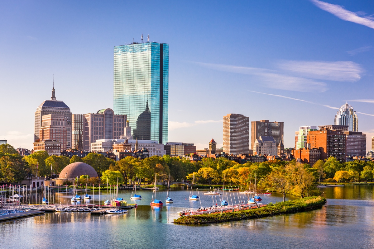 Cityscape of Boston, epic marathons