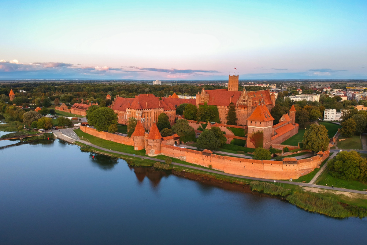 Aerial view of Malbork Castle, Poland destinations, Europe bucket list