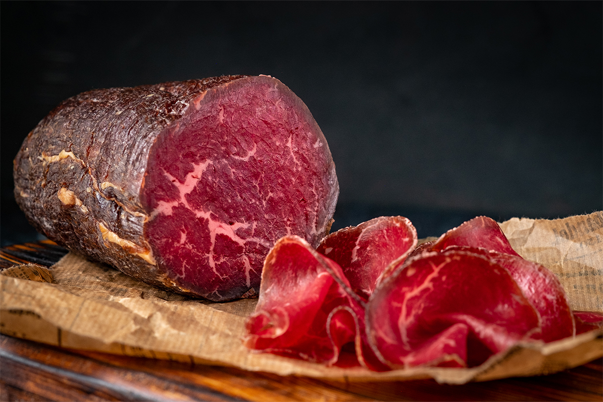 Italian Bresaola cured meat