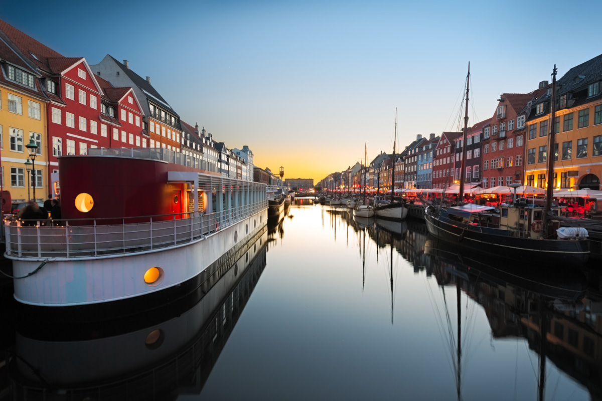 Denmark canals sunset