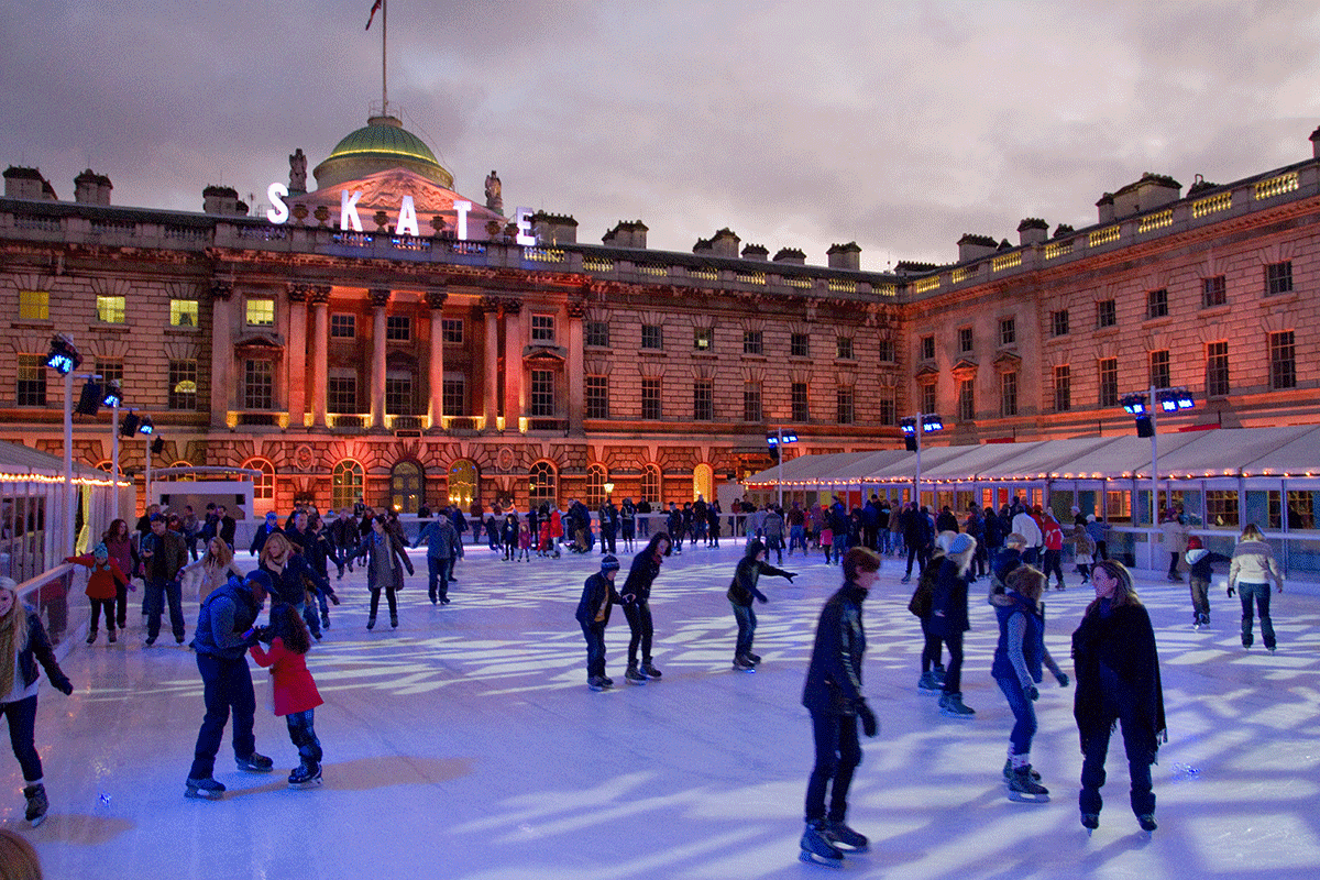 ice skating in london - travel to london in winter