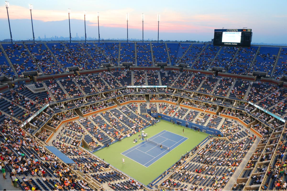 US open night at Billie Jean King National Center in New York