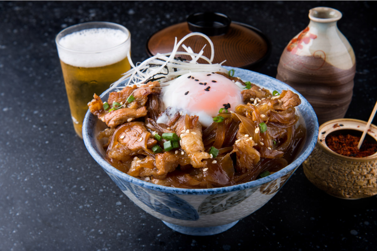 Traditional Japanese gyudon