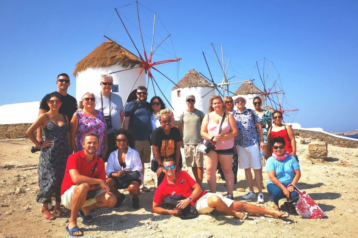 Tour Group in Greece