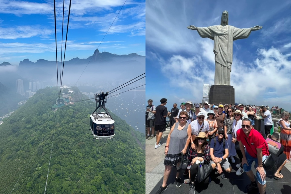 Happy travellers in Rio de Janiero